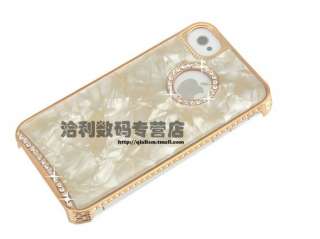Gold Marble Veins Swarovski Diamond Crystal Hard Case Cover For iphone 