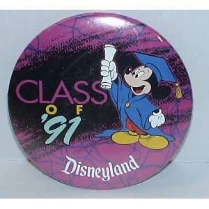  2.5 Disney Grad Nite 1991 Mickey Mouse Button Everything 