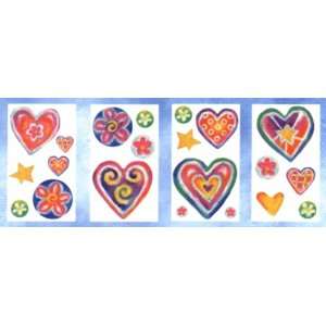  Self Stick Appliques   Sweet Hearts (4 Sheets Each 10 in 