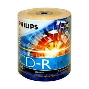  Philips CDR 52X 700MB/ 80 Minute 100 Pack Musical 
