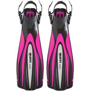   Open Heel Scuba Diving Fins   Pink (Size X Small)