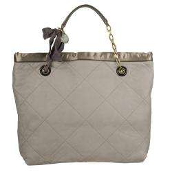 Lanvin Amalia Grey Quilted Leather Tote Bag  