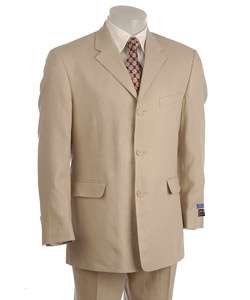 Adolfo Mens Natural Linen 3 button Suit  