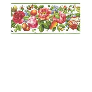  Wallpaper Kitchen & Bath Coordinates Large Floral Border 