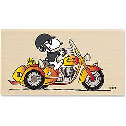 Peanuts Snoopy & His Sidekick Wood Mounted Rubber Stamp   