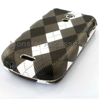 Black Checker Hard Cover Case Samsung Epic 4G Sprint  