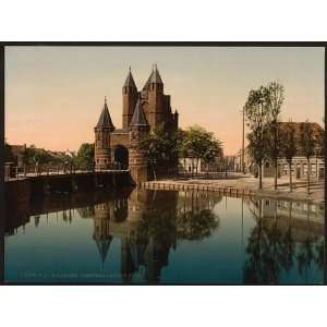  Photochrom Reprint of Amsterdam Gate, Haarlem, Holland 