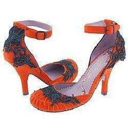   Gypsey Girl 3043 11 C Orange Suede /Navy Leather Lace  