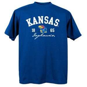  Kansas Jayhawks KU NCAA Royal Short Sleeve T Shirt 2Xlarge 
