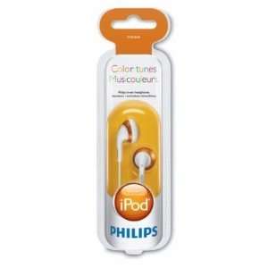  Philips In Ear Orange Headphone For iPod #SHE2646/27 (3 