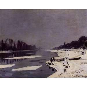   Floes on the Seine at Bougival  Art Reproduction Oi