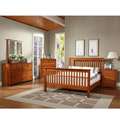 Mission Solid Oak 4 piece Queen Bedroom Set w/ 12 Drawer Chest 