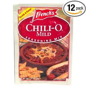 Frenchs Chili O Seasoning Mix, Mild, 1.25 Ounce Packets (Pack of 12 