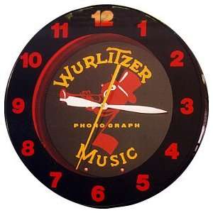     20 Inch Wurlitzer Music Neon Clock