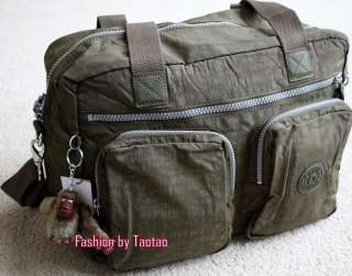   Tag Kipling Sherpa Carry On Tote with Furry Monkey Ginko Leaf  
