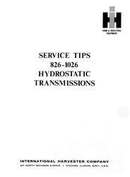International 1026 Hydro Transmission Service Manual IH  
