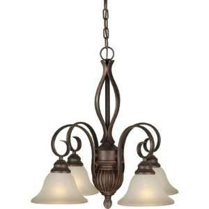  Forte 2536 04 27 Chandelier, Black Cherry Finish with 