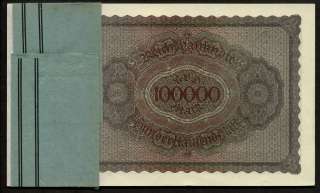 1923 GERMAN 20 NOTE PACK 100,000 MARKS REICHSBANKNOTE  