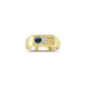  0.02 CT 5MM ROUND SAPPHIRE MENS RING 10.0 Jewelry