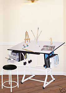 DRAWING DRAFTING ART HOBBY CRAFT TABLE W/ STOOL NEW SCRAPBOOKING DESK 
