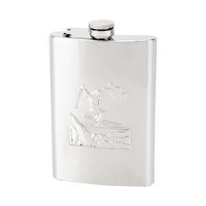 Wholesale Ski Embossed Steel Flask 