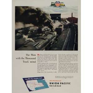  1944 Ad WWII Union Pacific Railroad Train Locomotive 