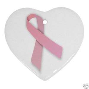 Pink Ribbon Breast Cancer Awareness Christmas Ornament  