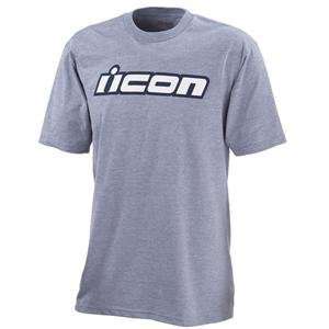 Icon Slant T Shirt   Large/Grey Automotive