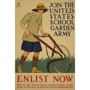   United States school garden army   Enlist now 36 X 24 