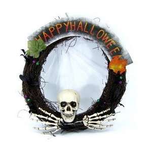  Halloween Decorations wreath w/skullandhands 17d