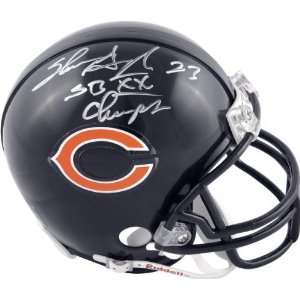  Shaun Gayle Chicago Bears Autographed Mini Helmet with SB 