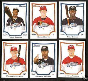 2009 TOPPS BOWMAN AFLAC COMPLETE SET BRYCE HARPER  