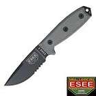 ESEE 6 Survival Knife Plain Edge Clip Point Coyote Brown Kydex Sheath 