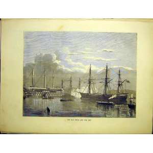  Ships Boats Vessels Old New Old Print 1870