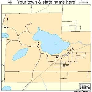  Street & Road Map of White Lake, Wisconsin WI   Printed 