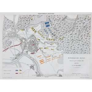  Rousseau Map of the Battle of Hanau (1853) Office 
