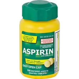   Dose Aspirin (Enteric Coated) 81mg, 300 Tablet