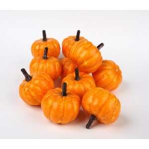  20 Artificial Autumn Mini Pumpkins with Stems for Fall 