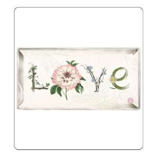  Vanity Tray   Love Letters 9 inches x 4.5 inches