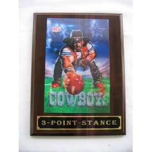    Dallas Cowboys 3D Plaque   3 Point Stance