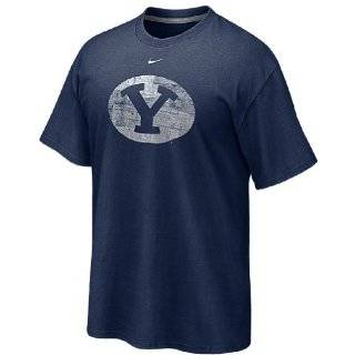 BYU Cougars Distressed Logo T Shirt by Nike