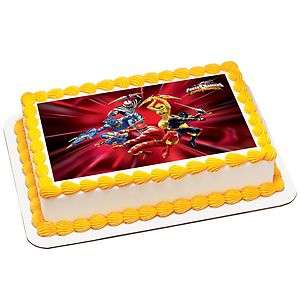 Power Rangers Edible Birthday Party Cake Image Topper Decoration 