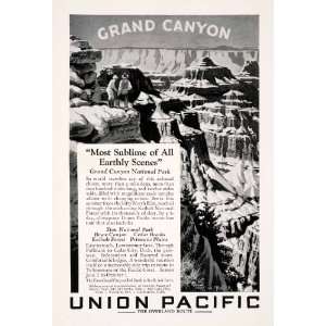  1927 Ad Union Pacific Grand Canyon Zion National Park 