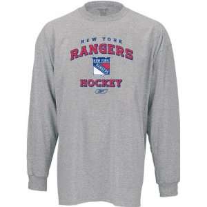 New York Rangers Stacked Logo Long Sleeve T Shirt  Sports 