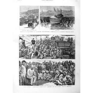    1884 INDIAN IMIGRANTS AMERICA LIFEBOAT CULLERCOATS