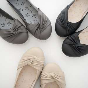 BN Womens Ballet FLATS BALLERINA Casual Work Shoes Black Beige Grey 