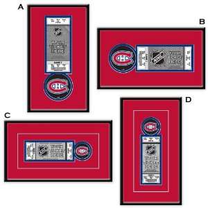  Montreal Canadiens Single Ticket Frame