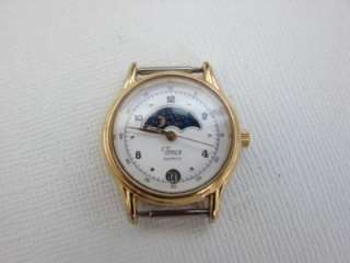 FABULOUS VINTAGE TIMEX MOONPHASE WATCH, WORKS, LADIES, DATE FUNCTION 