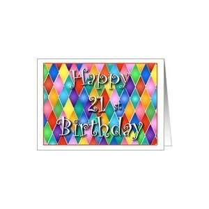  21 Years Old Colorful Birthday Cards Card Toys & Games