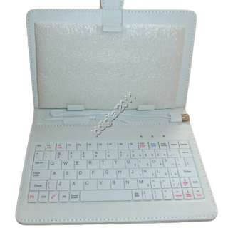 new white/Red/Pink Leather Case of usb Keyboard for 8 inch MID Tablet 